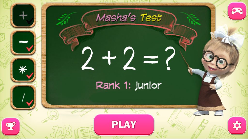Masha and the Bear Math Game