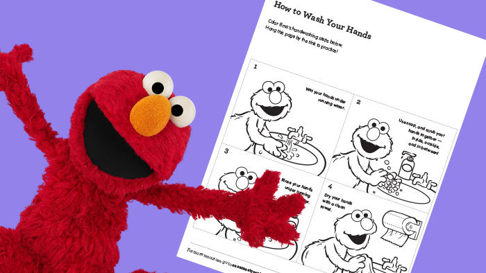 Sesame Street Covid 19 Washing Your Hands Activity Sheet