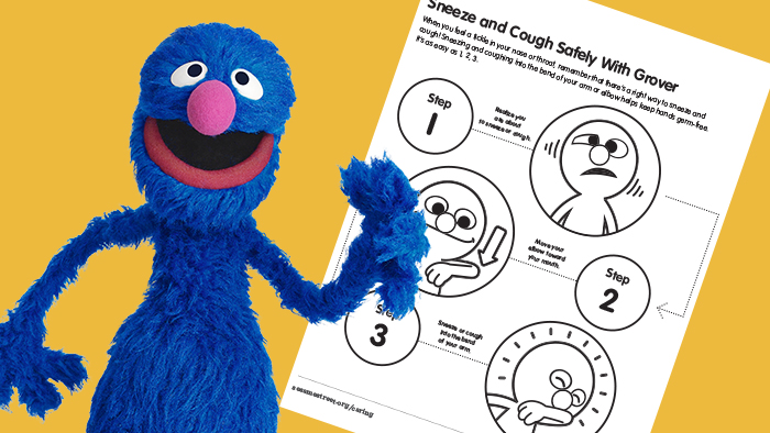 Sesame Street Covid 19 Sneeze and Cough Activity Sheet