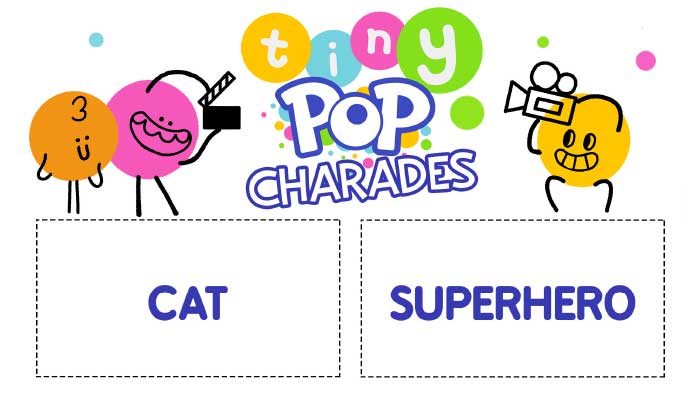 Tiny Pop Charades Activity Sheet